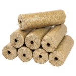 Briquetas de madera redondas con orificio – Palet de 1.000 kg – Coníferas - Imagen 2